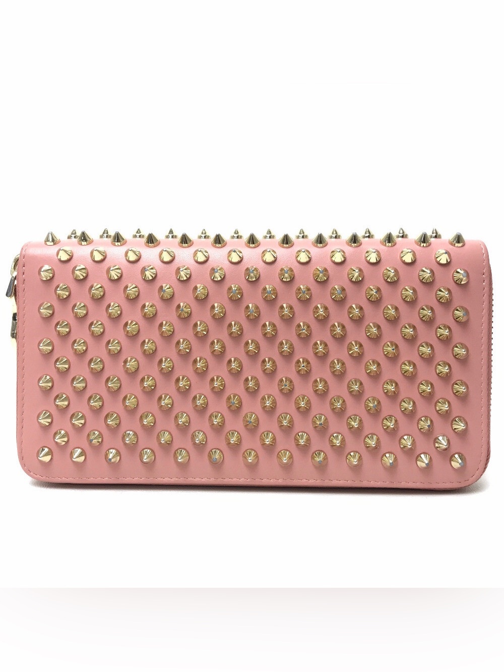 Christian Louboutin Pink Spike-Stud Wallet